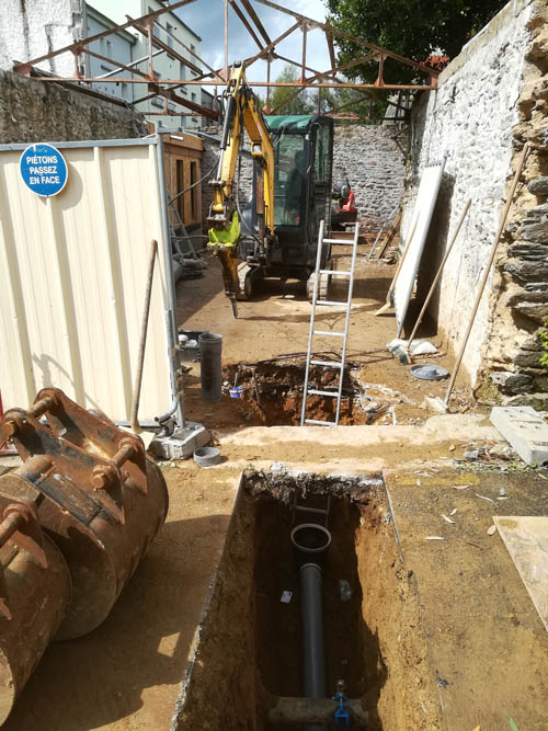 Mise en place des nouveaux raccordements sur le chantier _ANA